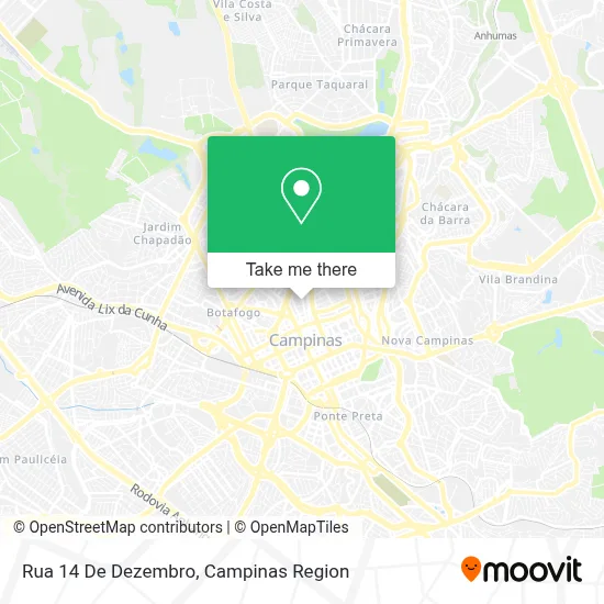 Rua 14 De Dezembro map