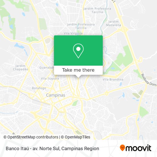 Mapa Banco Itaú - av. Norte Sul