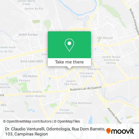 Dr. Claudio Venturelli, Odontologia, Rua Dom Barreto, 103 map