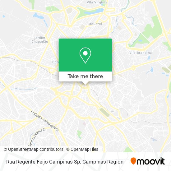 Mapa Rua Regente Feijo Campinas Sp