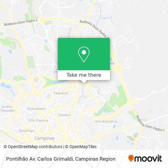 Mapa Pontilhão Av. Carlos Grimaldi