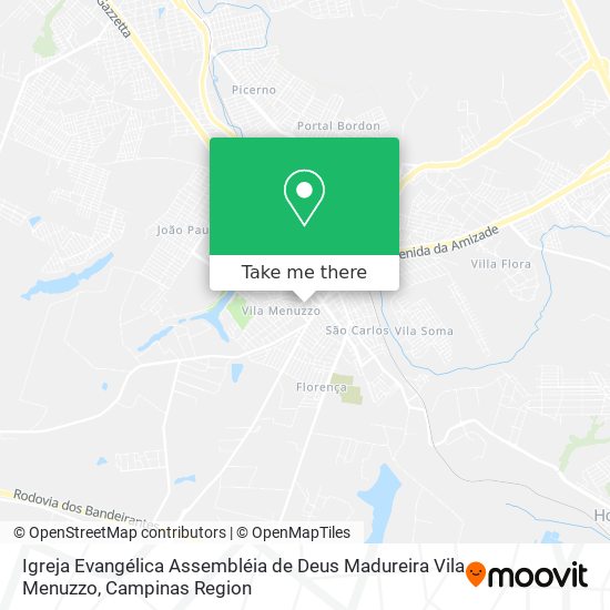 Igreja Evangélica Assembléia de Deus Madureira Vila Menuzzo map