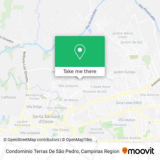 Condominio Terras De São  Pedro map