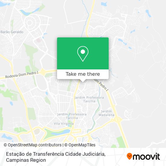 Mapa Estação de Transferência Cidade Judiciária