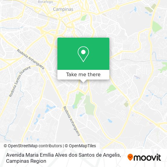 Mapa Avenida Maria Emília Alves dos Santos de Angelis