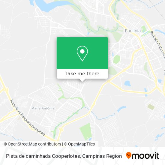 Pista de caminhada Cooperlotes map