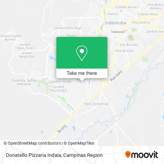 Donatello Pizzaria Indaia map