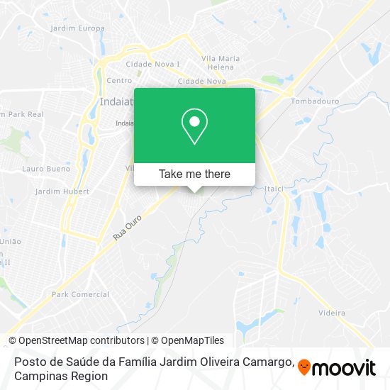 Mapa Posto de Saúde da Família Jardim Oliveira Camargo