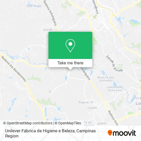 Unilever Fábrica de Higiene e Beleza map