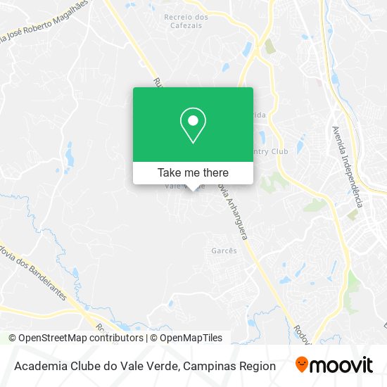 Mapa Academia Clube do Vale Verde