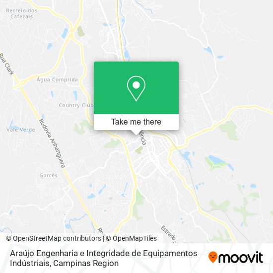 Mapa Araújo Engenharia e Integridade de Equipamentos Indústriais