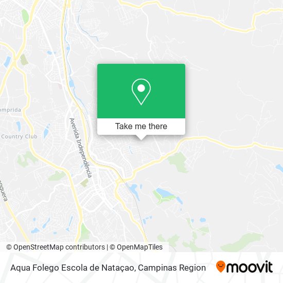 Mapa Aqua Folego Escola de Nataçao