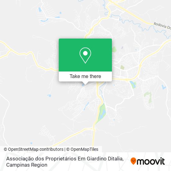 Mapa Associação dos Proprietários Em Giardino Ditalia