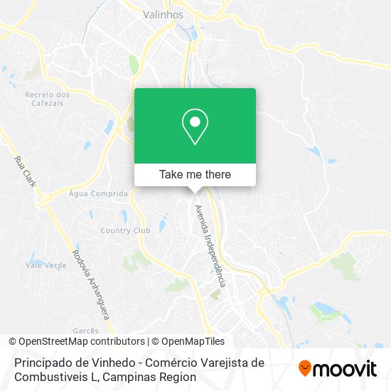 Principado de Vinhedo - Comércio Varejista de Combustiveis L map