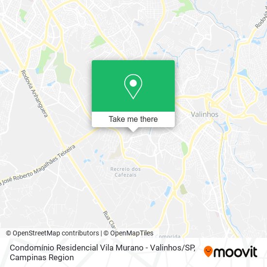 Condomínio Residencial Vila Murano - Valinhos / SP map