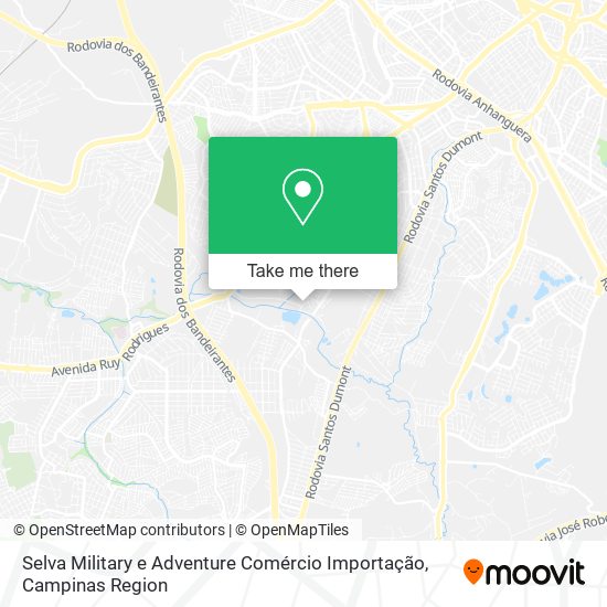 Mapa Selva Military e Adventure Comércio Importação