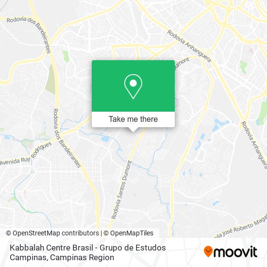 Mapa Kabbalah Centre Brasil - Grupo de Estudos Campinas