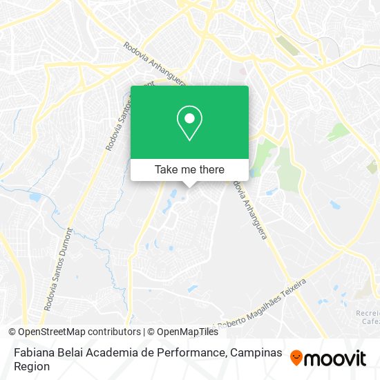 Mapa Fabiana Belai Academia de Performance