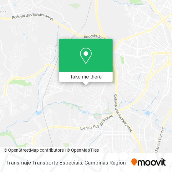 Mapa Transmaje Transporte Especiais