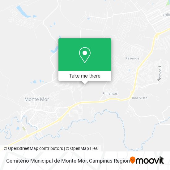 Mapa Cemitério Municipal de Monte Mor