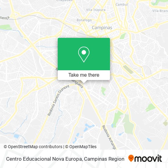 Mapa Centro Educacional Nova Europa