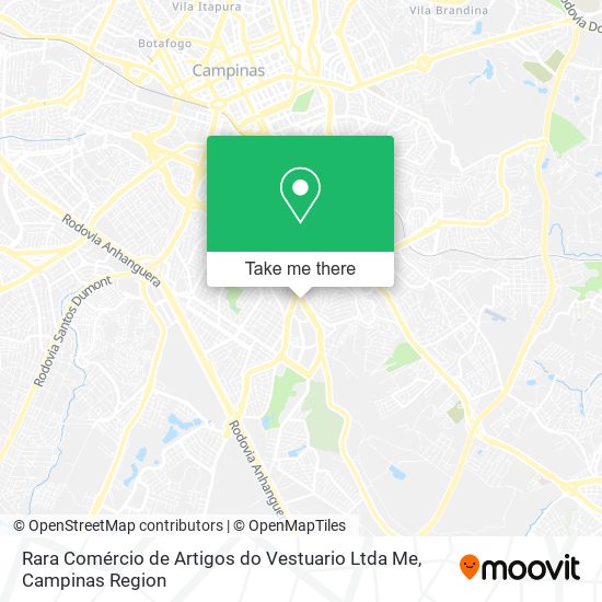 Rara Comércio de Artigos do Vestuario Ltda Me map