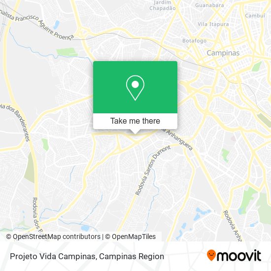 Projeto Vida Campinas map