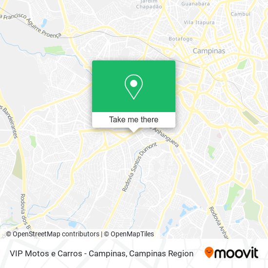 Mapa VIP Motos e Carros - Campinas