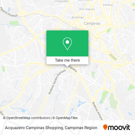 Acquazero Campinas Shopping map