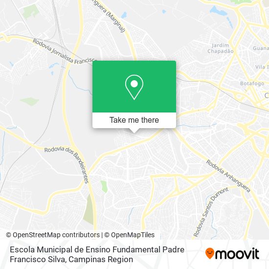 Mapa Escola Municipal de Ensino Fundamental Padre Francisco Silva