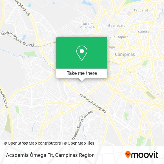 Mapa Academia Ômega Fit