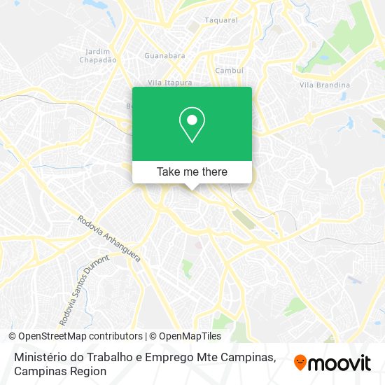 Ministério do Trabalho e Emprego Mte Campinas map