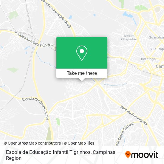 Mapa Escola de Educação Infantil Tigrinhos