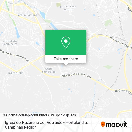 Igreja do Nazareno Jd. Adelaide - Hortolândia map