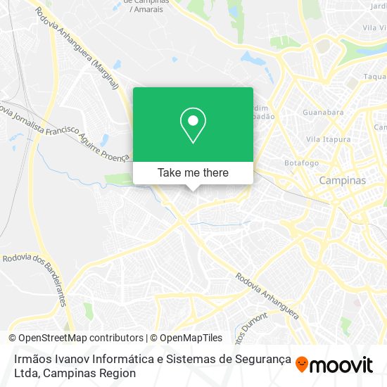 Mapa Irmãos Ivanov Informática e Sistemas de Segurança Ltda