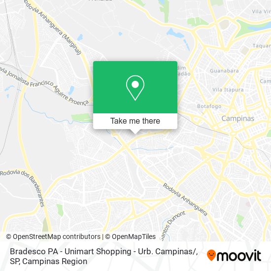 Mapa Bradesco PA - Unimart Shopping - Urb. Campinas / , SP