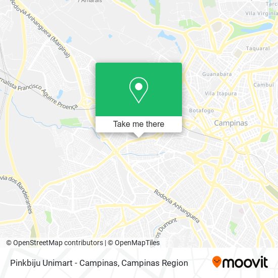 Mapa Pinkbiju Unimart - Campinas