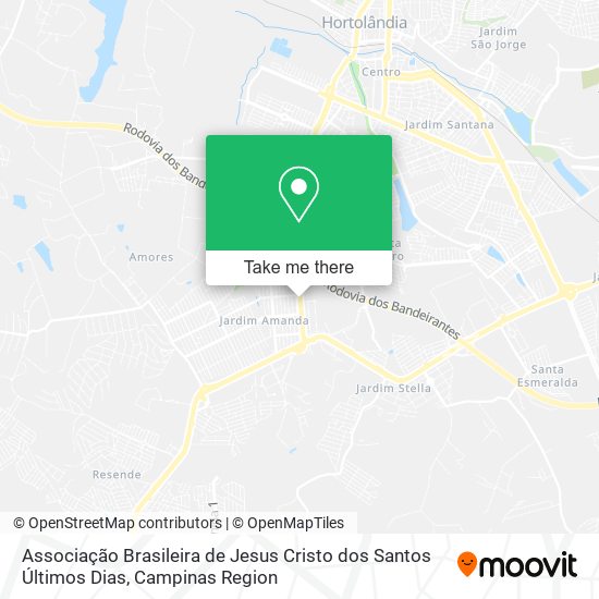Mapa Associação Brasileira de Jesus Cristo dos Santos Últimos Dias