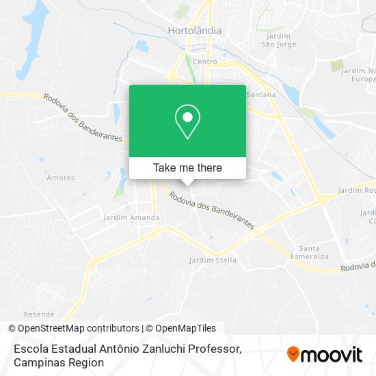 Escola Estadual Antônio Zanluchi Professor map