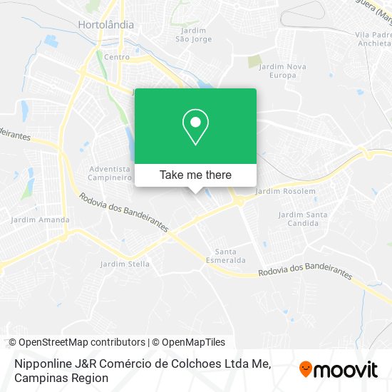 Mapa Nipponline J&R Comércio de Colchoes Ltda Me