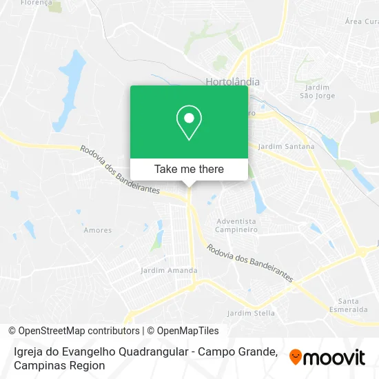 Igreja do Evangelho Quadrangular - Campo Grande map