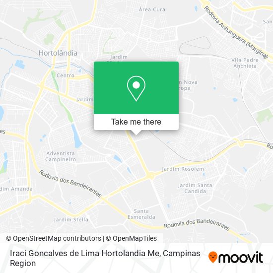 Iraci Goncalves de Lima Hortolandia Me map