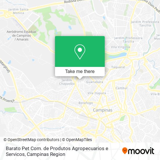 Barato Pet Com. de Produtos Agropecuarios e Servicos map