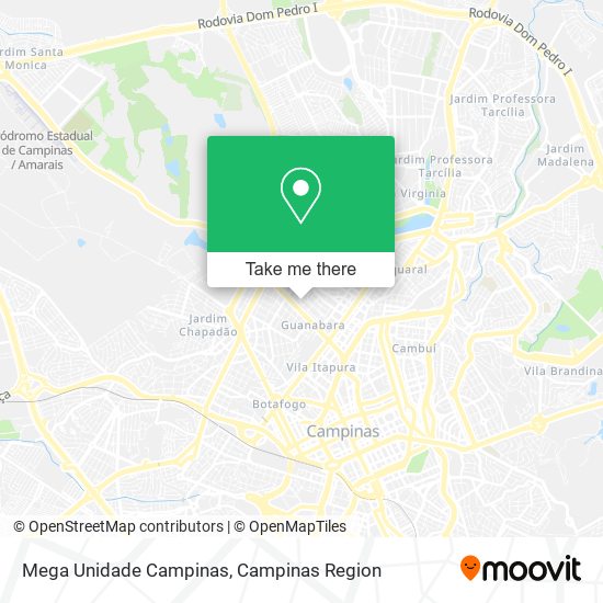 Mega Unidade Campinas map