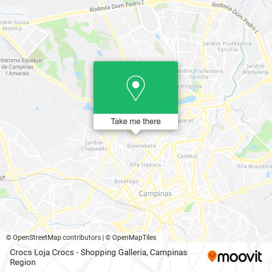 Crocs Loja Crocs - Shopping Galleria map