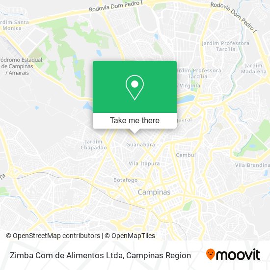 Zimba Com de Alimentos Ltda map