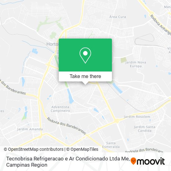 Tecnobrisa Refrigeracao e Ar Condicionado Ltda Me map