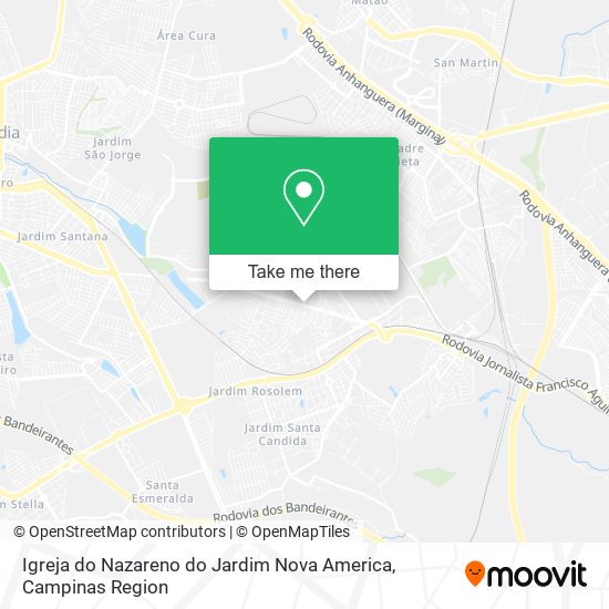 Igreja do Nazareno do Jardim Nova America map