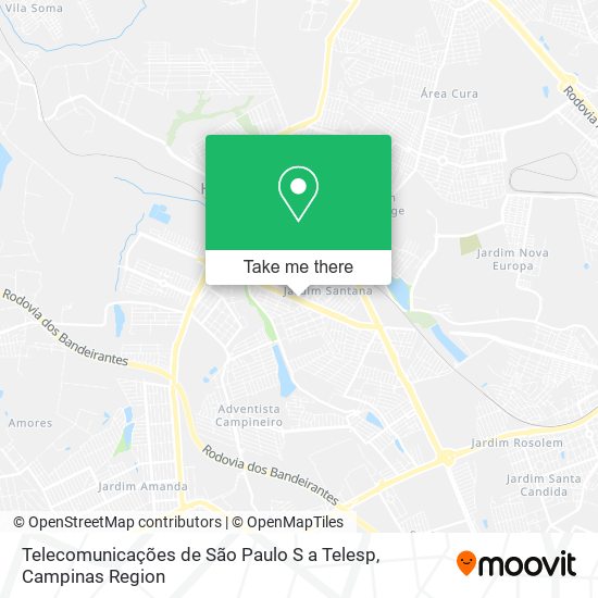 Telecomunicações de São Paulo S a Telesp map