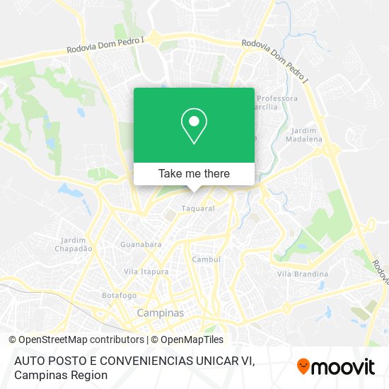 Mapa AUTO POSTO E CONVENIENCIAS UNICAR VI